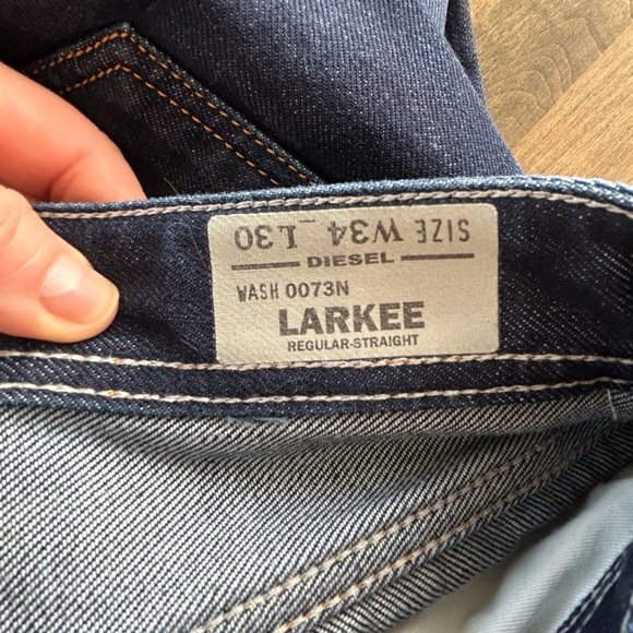 Diesel Larkee Dark Blue Regular Straight Jeans - Picture 5 of 13